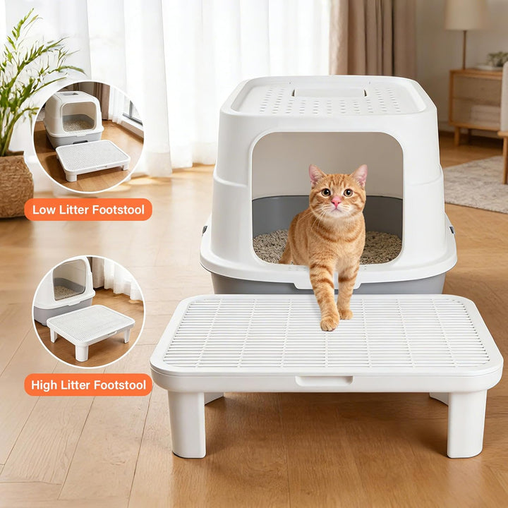 Escalón Ajustable para Gatos, Katzentreppe Toilette Patas reemplazables, Katzenstreu Rampe, Escalera