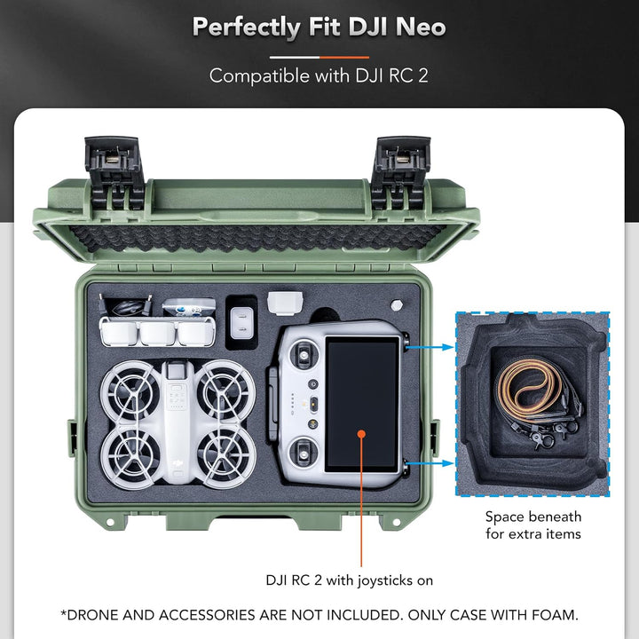 Lykus Titan N110 Wasserdicht Tasche/Koffer/Case für DJI Neo Combo, RC-N3/DJI RC 2, Unterstützung 7 A