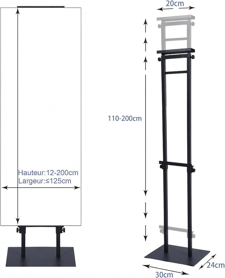 uyoyous Präsentationsständer 2-in-1 doppelseitige Displayständer Vertikaler Plakatständer Werbeständ