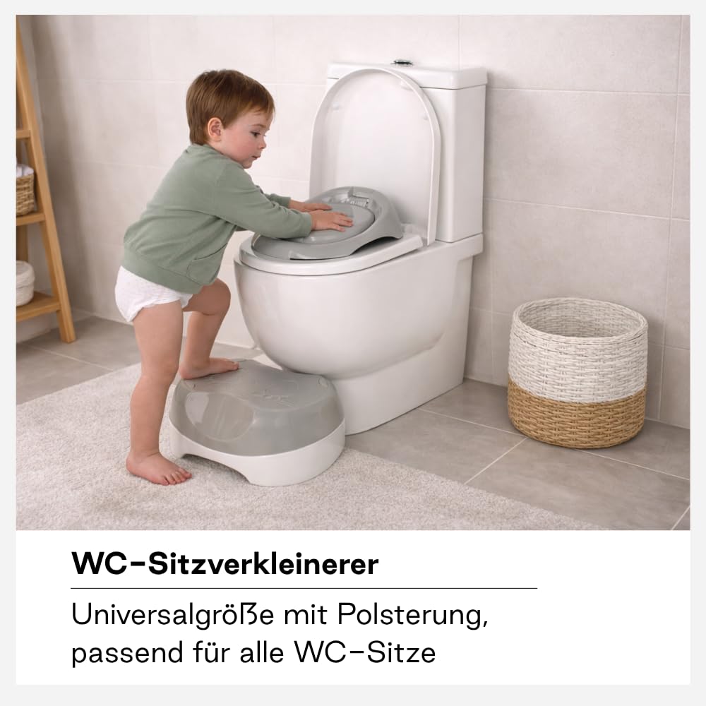 3-in-1 Lerntöpfchen für Babys von Jané, Toilettenreduzierer, Sitzerhöhung, ab dem 18 Monat, bis zu 5