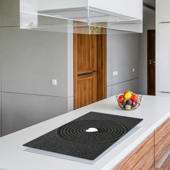 TMK | Herdabdeckplatte 90x52 cm Glas Ceranfeldabdeckung Induktion Herdschutz Spritzschutz Glasplatte