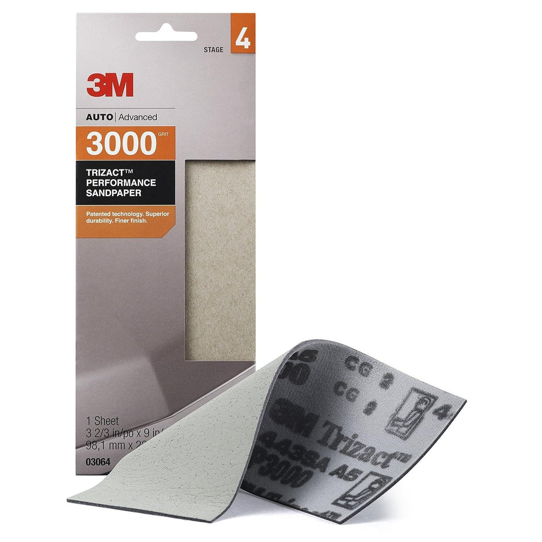 3M (3056) Trizact Schleifpapier, Körnung 5000, 9,3 x 22,9 cm 3M™ Trizact™ Performance Schleifpapier,