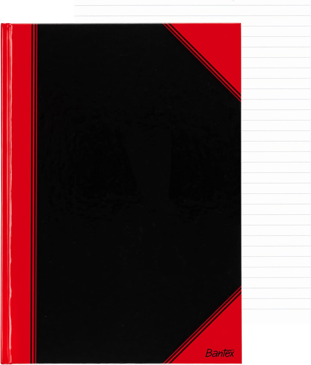 Bantex Notizbuch A4, liniert, 192 Seiten, 70 g/m², Hardcover, schwarz, 3 Stück 3 liniert, 3 liniert