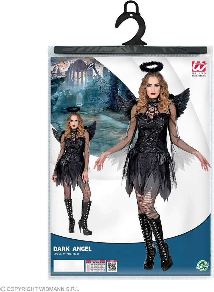 "DARK ANGEL" (dress, wings, halo) - (L), L