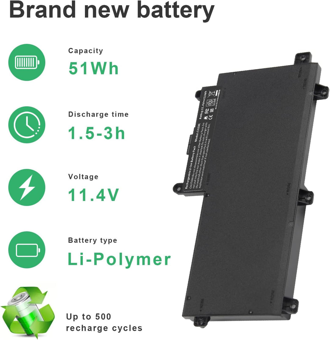 ASUNCELL 51Wh CI03 CI03XL Akku für HP ProBook 640 650 645 655 G2 G3 T7B31AA CI03048XL CIO3 CIO3XL HS