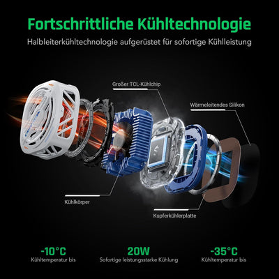 Black Shark Magnetischer Handy-Kühler, RGB-Ventilator, tragbarer leichter Handy-Kühlventilator, Tele