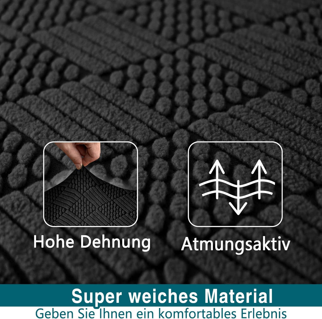 Granbest Stilvolle Rhombus Dicke Sofabezug 3 Sitzer Elastische Modestoffe Couchbezug rutschfest Sofa