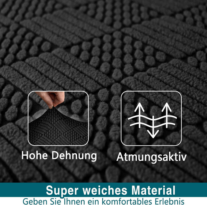 Granbest Stilvolle Rhombus Dicke Sofabezug 3 Sitzer Elastische Modestoffe Couchbezug rutschfest Sofa