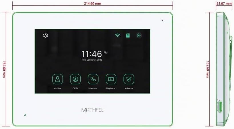Mathfel 3 Familienhaus - 2 Draht Bus IP - Video Türsprechanlage mit Full HD Kamera, in RAL7016 Anthr
