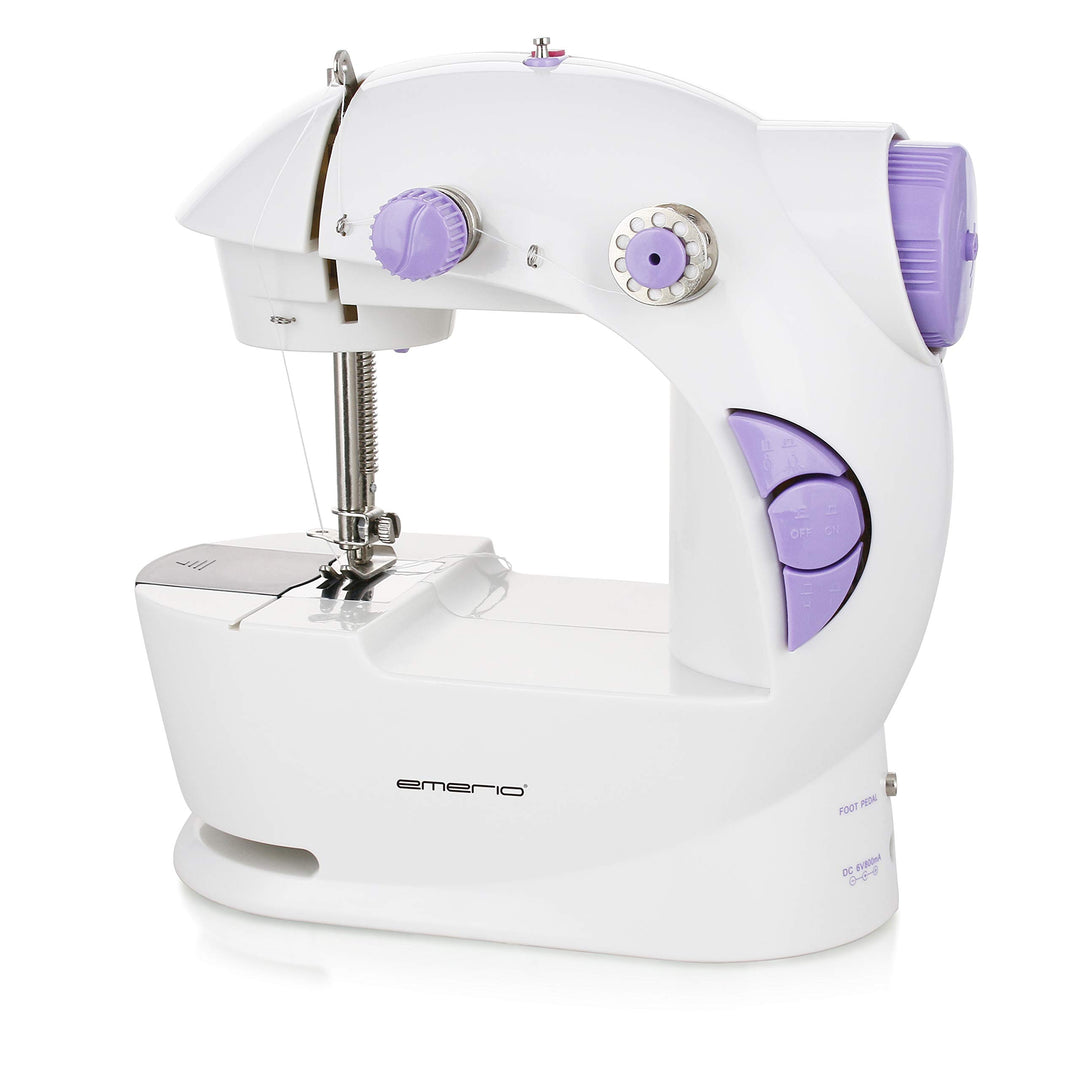 EMERIO Freiarmnaehmaschine SEW-122275 Weiss, Flieder, Klein 1 Stichmuster, 1 Stichmuster