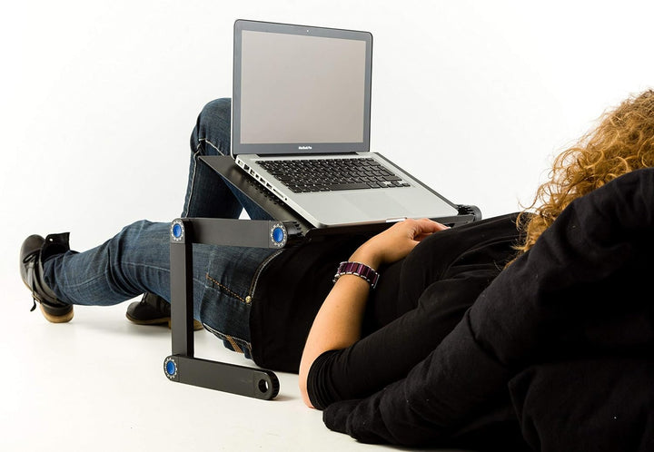 Technosmart Notebook Ständer Laptop Tisch Tablett für Bett Frühstück Ergonomisch Verstellbar Alumini