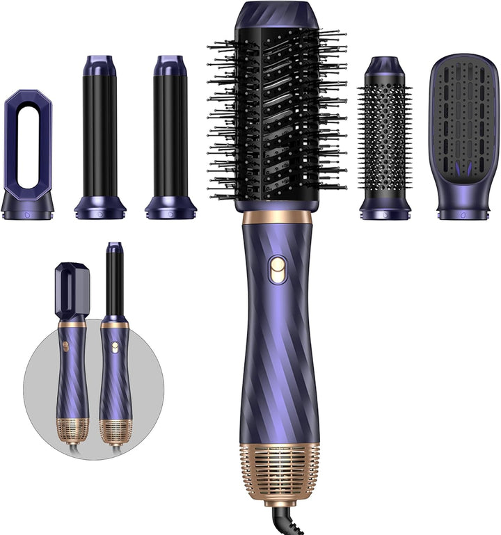 Hair Styler OKWRAP Airstyler set 6 In 1 Mit Rundbürstenföhn Haarstyler Warmluftbürste Thermal Brush