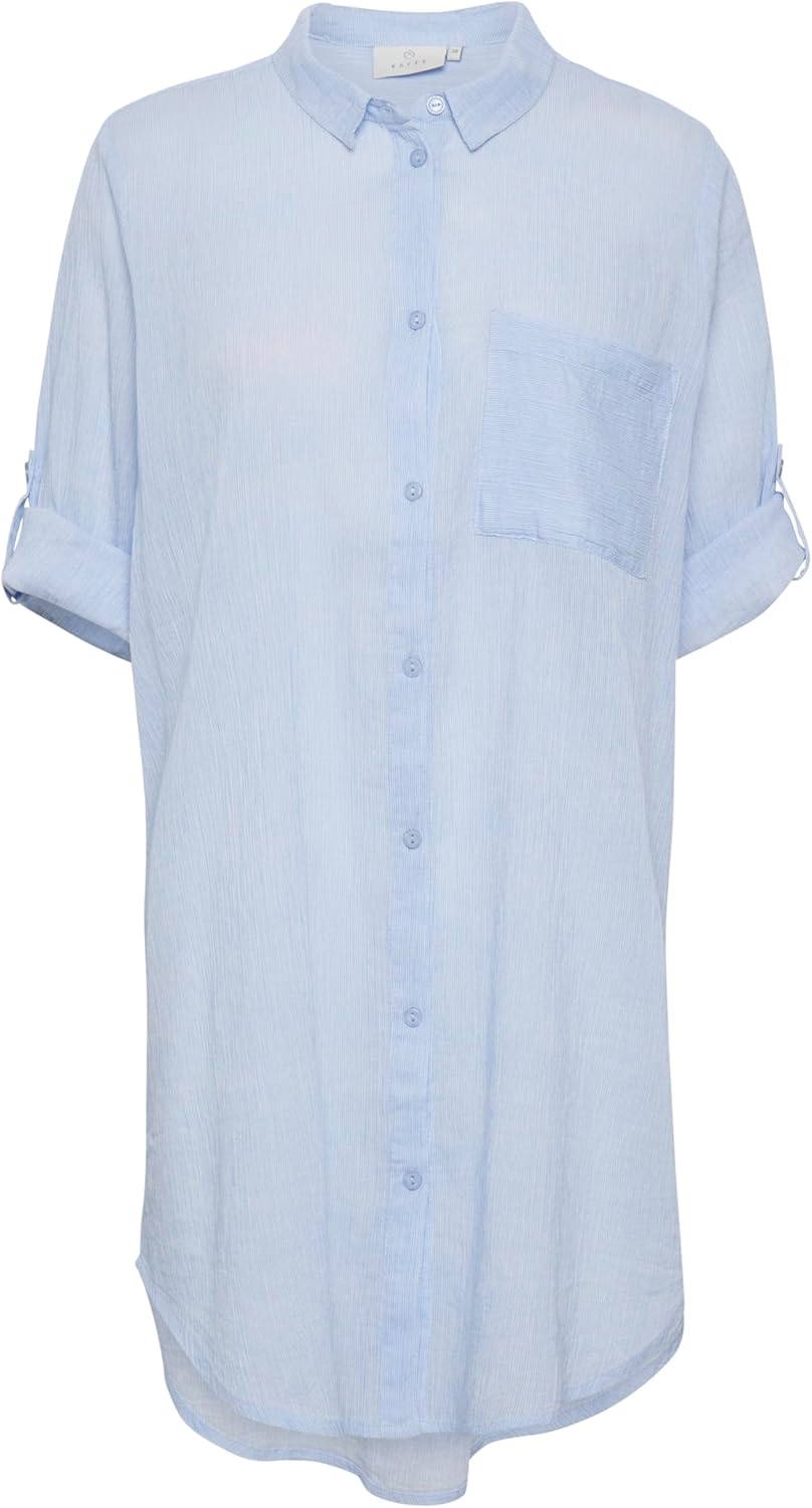 KAFFE Langarm - Hemd KAvivian, Chambray Blue