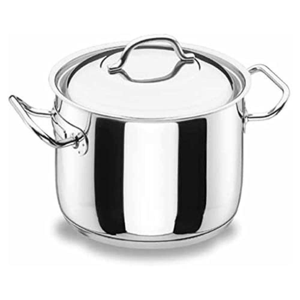 Lacor 72124 Fleischtopf mit Deckel 24 cm Profesional, Silber