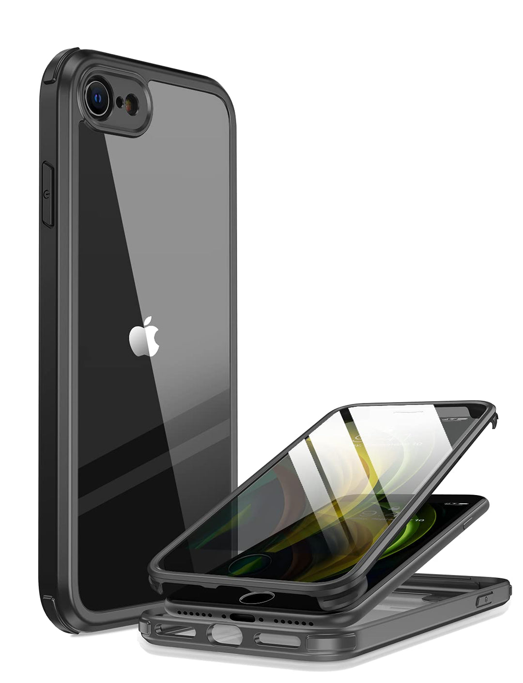 Miracase 360 Grad Hülle kompatibel mit iPhone SE 2022/ SE 2020/ iPhone 8, Ganzkörper Schutzhülle mit