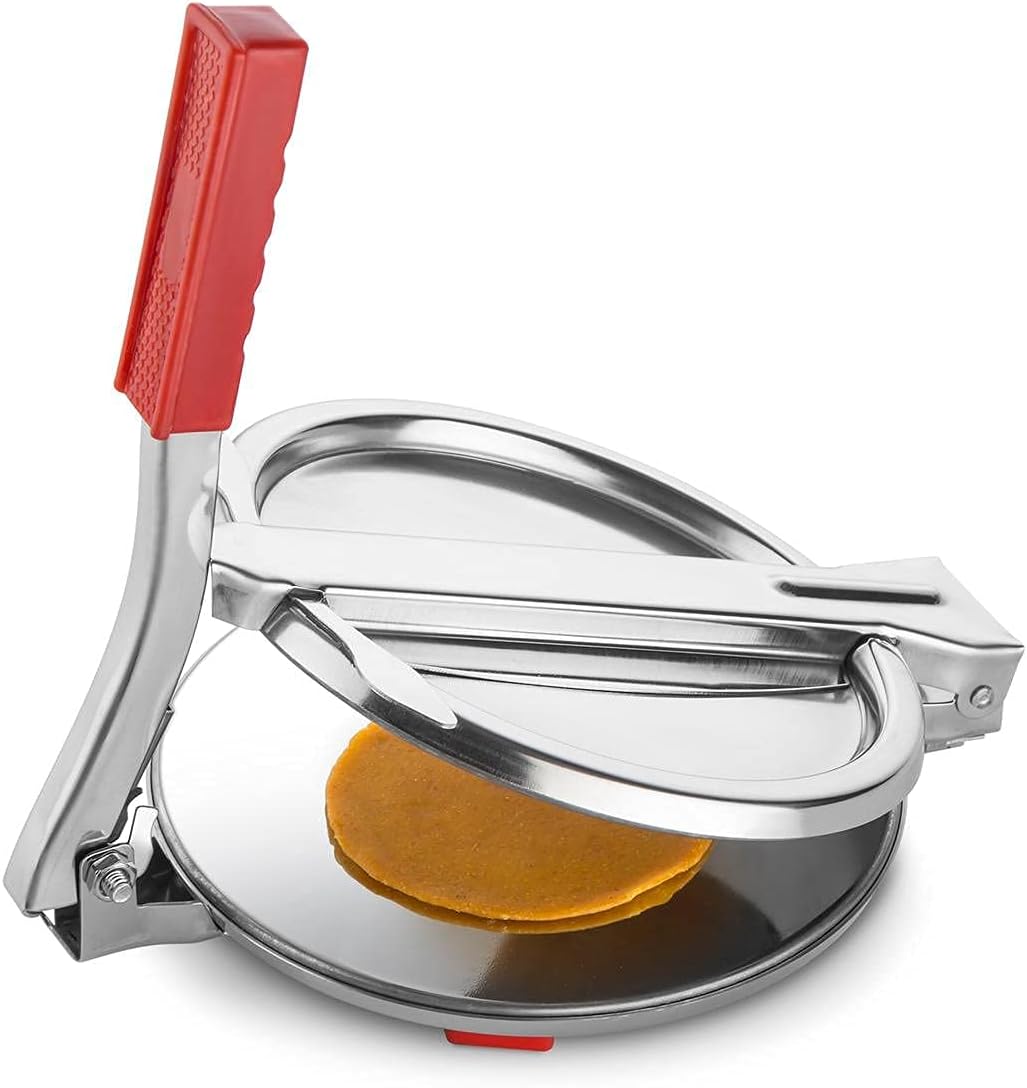 Riesiger Korb AM159 – schwerer Edelstahl, 19,1 cm Durchmesser, Puri Maker Pressmaschine mit Griff, m