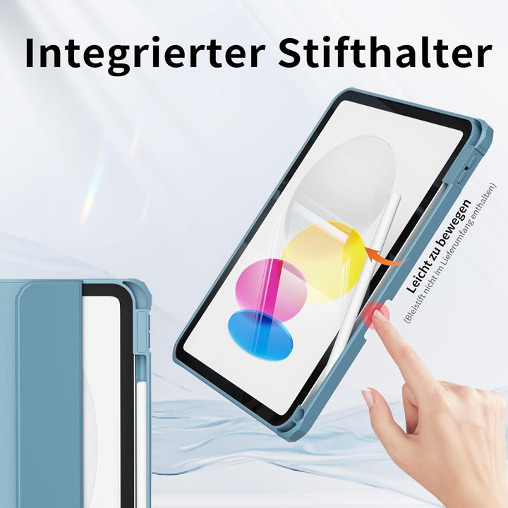 Hülle für iPad 10. Generation 2022 10,9 Zoll/iPad 11 (A16) 2025 Schutzhülle mit Stifthalter, Stossfe