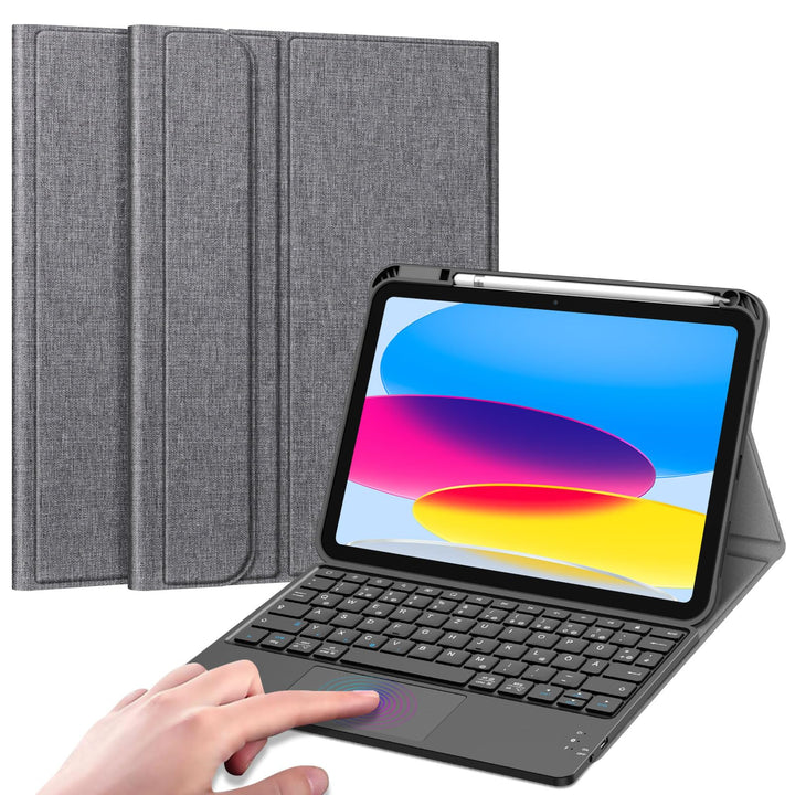 Fintie Tastatur Hülle für iPad 10. Generation 2022, iPad 10 Generation Hülle mit magnetisch Abnehmba
