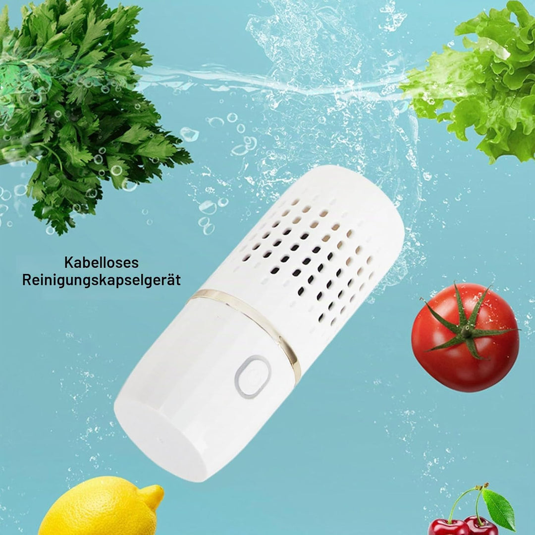 Obst- und Gemüsewaschmaschine, Kabelloses USB-Ladegerät, Tragbarer Obst- und Gemüsereiniger, Kapself