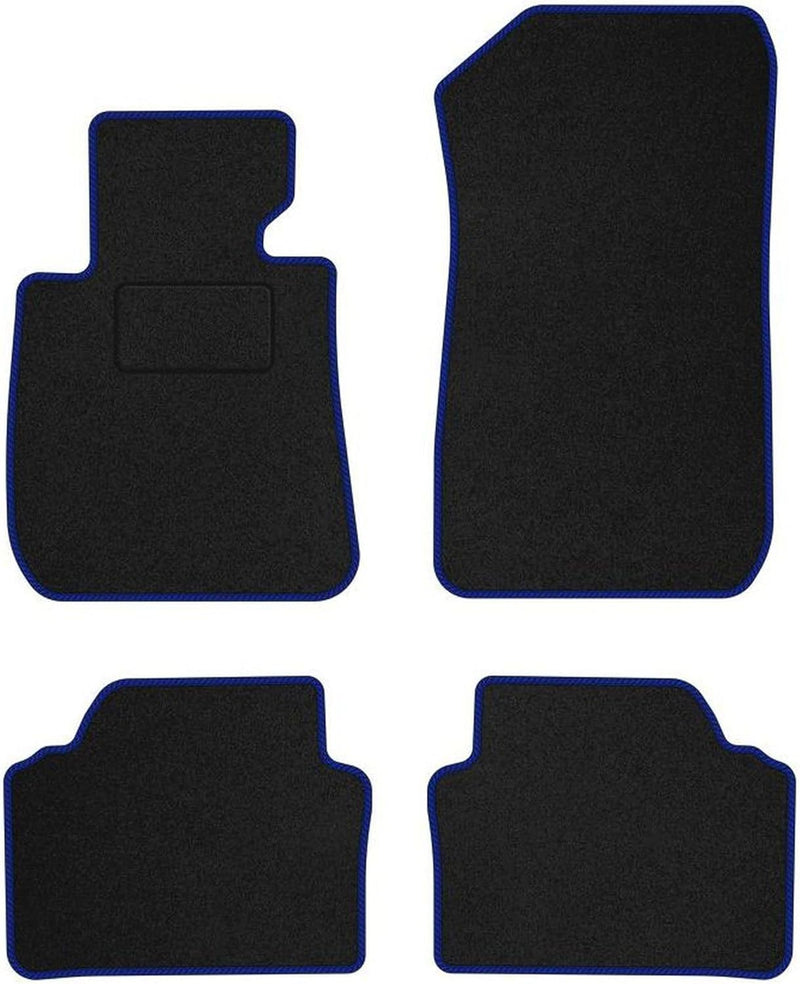 M MOTOS Velours Standard Velours-Fussmatten für BMW 3er E90 2004-2011 - Standard, Gewebt, Blau fussm