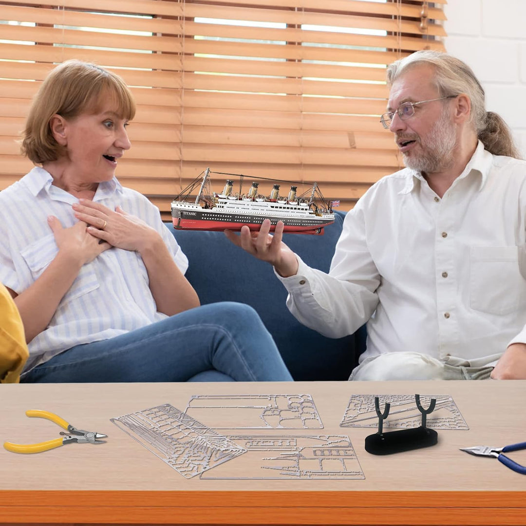 Piececool 3D Puzzle Metall, Titanic für Modellbausatz Erwachsene, 3D-Puzzles zu Bauen, BAU, Bastel-K