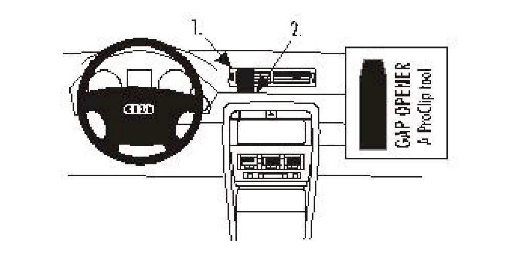 Brodit 852870 ProClip Halterung, schwarz