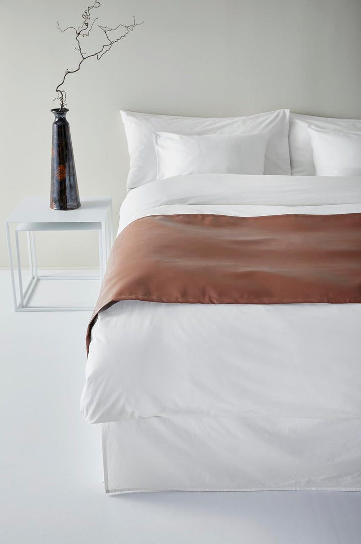 Jotex Colour Betthusse - 100% hochwertige Bio-Baumwolle Bettrock, Höhe 60 cm - Weiss, 160 x 200 cm 1