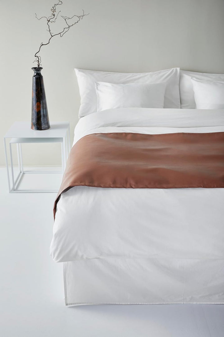 Jotex Colour Betthusse - 100% hochwertige Bio-Baumwolle Bettrock, Höhe 60 cm - Weiss, 160 x 200 cm 1