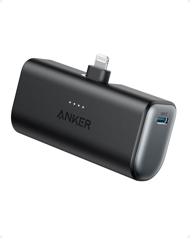Anker 621 Powerbank mit integriertem Lightning-Stecker, 5.000 mAh MFi-zertifizierter 12W externer Ha