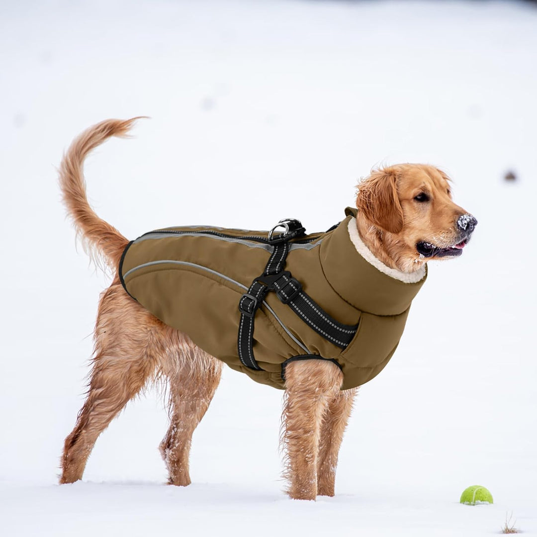 Hundemantel Hundejacke Warm Wintermantel mit Reissverschluss Winddichte &amp; Winddichte mit Reflektorst