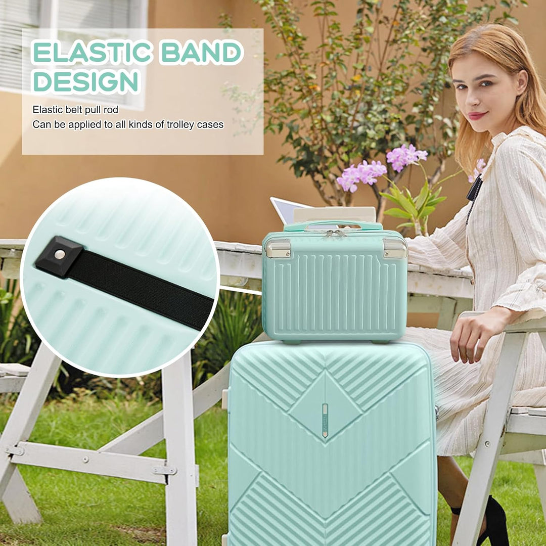 Balakaka Kosmetikkoffer mit Handgriff 31x18x26 cm, 14L Beautycase Damen mit Elastischem Band, Tragba