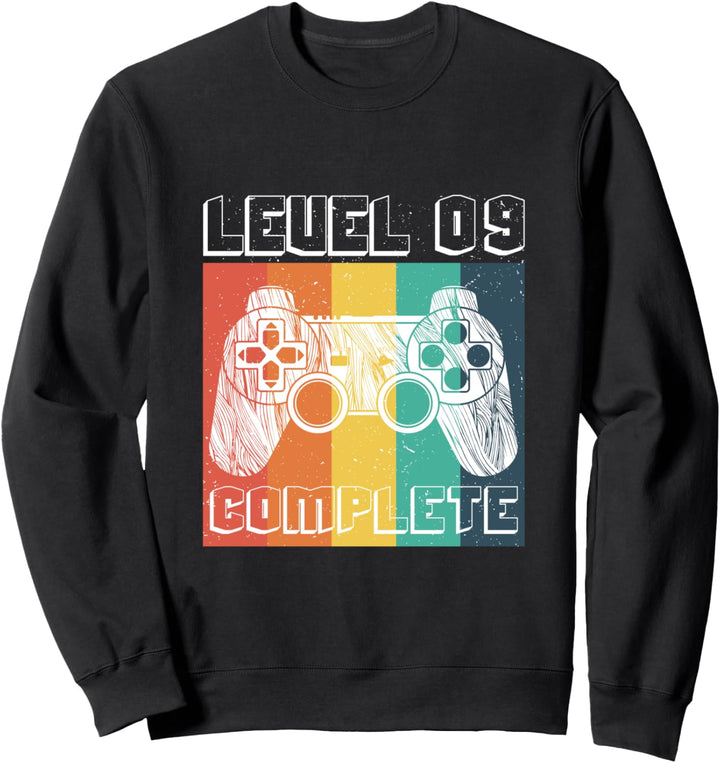 Level Complete Gaming Controller 9 Geburtstag Geschenk Gamer Sweatshirt