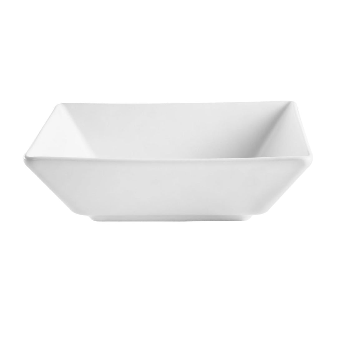 METRO Professional Suppenschale Macario, Steinzeug, 17 x 17 x 10.5 cm, rechteckig, weiss, 6 Stück