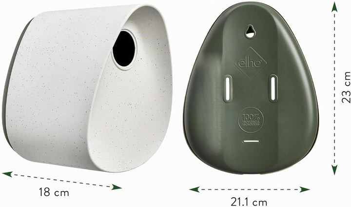 Elho Essential Bird House 18cm - Vogelhaus - für über 11 Arten - 100% Recyceltem Plastik - L18 x B21