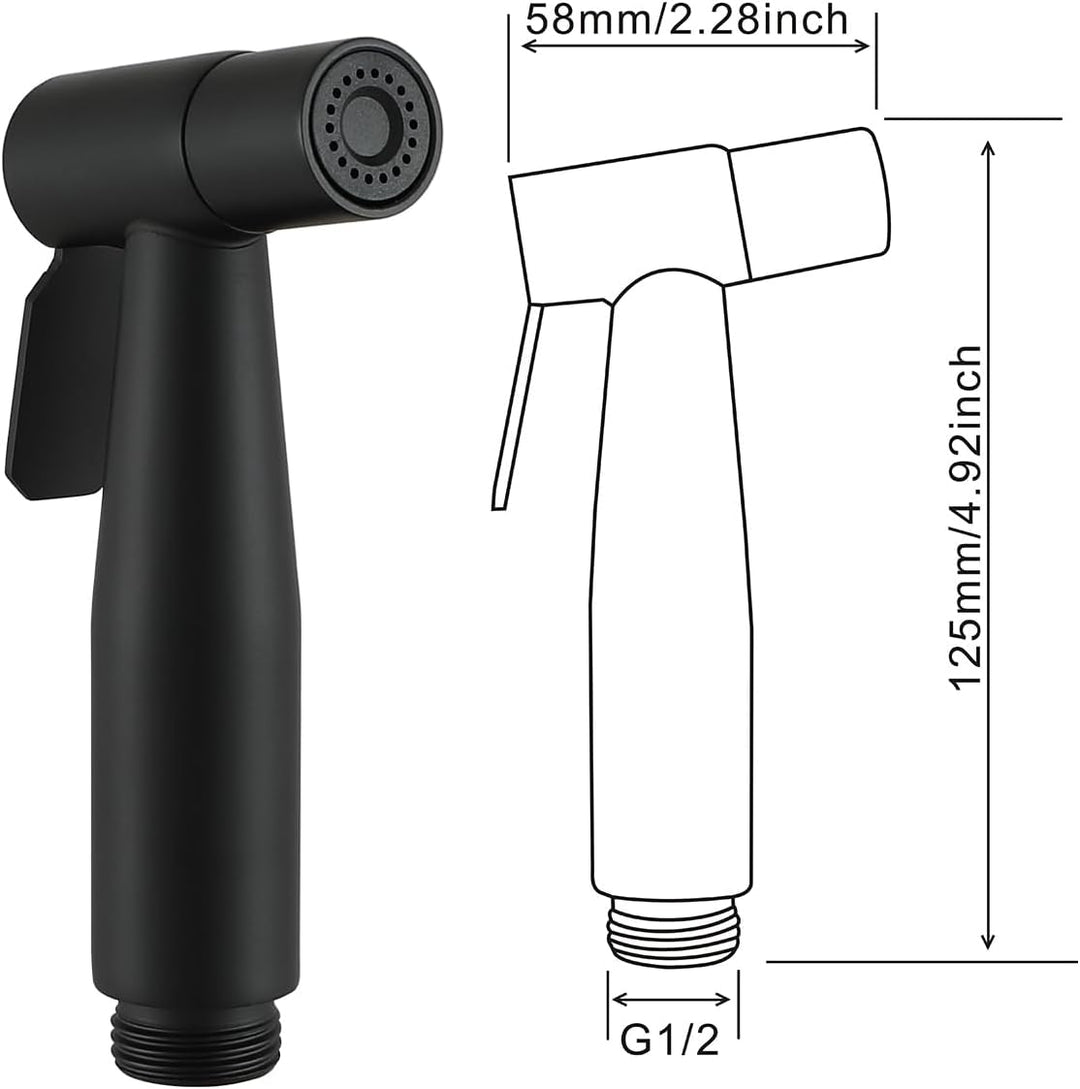 Ownace Mattschwarzes Bidet-Mischer-Sprüh-Set, WC-Dusche, muslimische heisse und kalte Bidet-Armatur