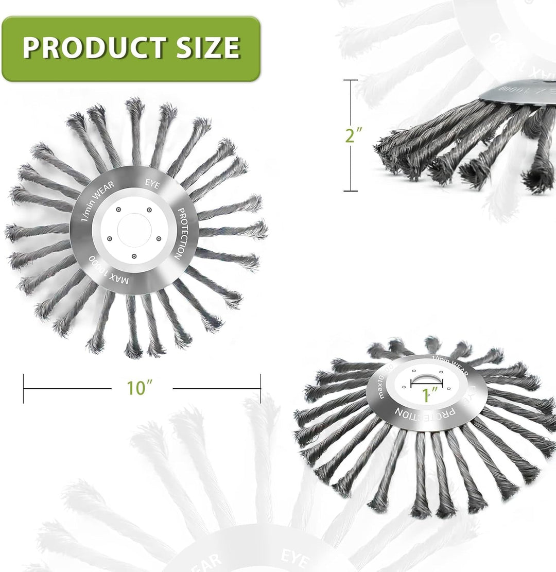 JKKLCC 254mm Unkrautbürste Freischneider mit 25.4mm Bohrung-Hochwertige Wildkrautbürste für Motorsen