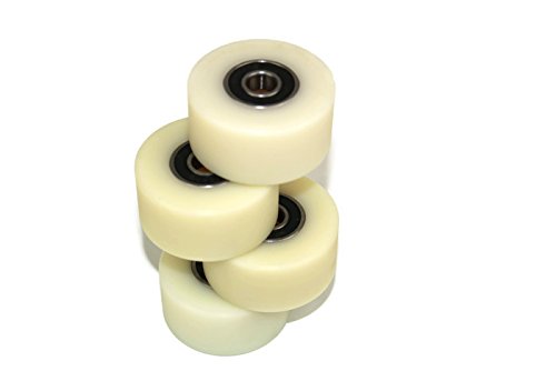 Smart Machines (50-25-10) 4 x 50 mm Durchmesser gefräste Nylon-Rollen hergestellt in der EU (25 mm b