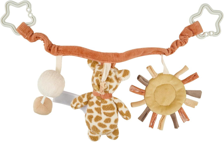 Sterntaler Kinderwagenkette Giraffe Kaya – Babyspielzeug mit Spiegel & Rassel – Elastisches Band & S