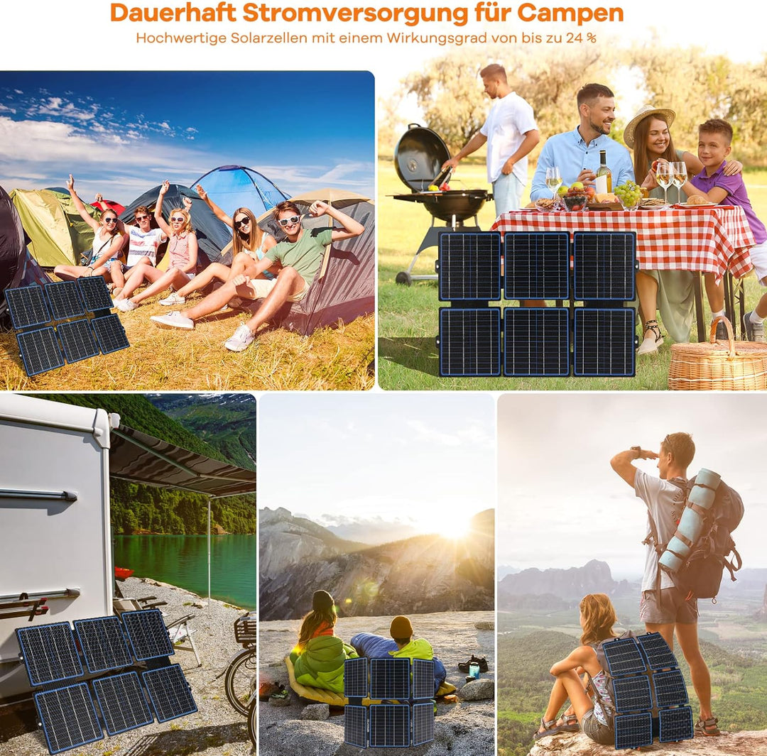 30W Solarpanel,faltbar solarladegerät powerbank solar für Handy Laptop,PD60 QC3.0 USB C Solar Panel