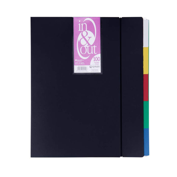 Grafoplas 39409010 – Ordner, 100 herausnehmbaren Hüllen, in & Out-System A4