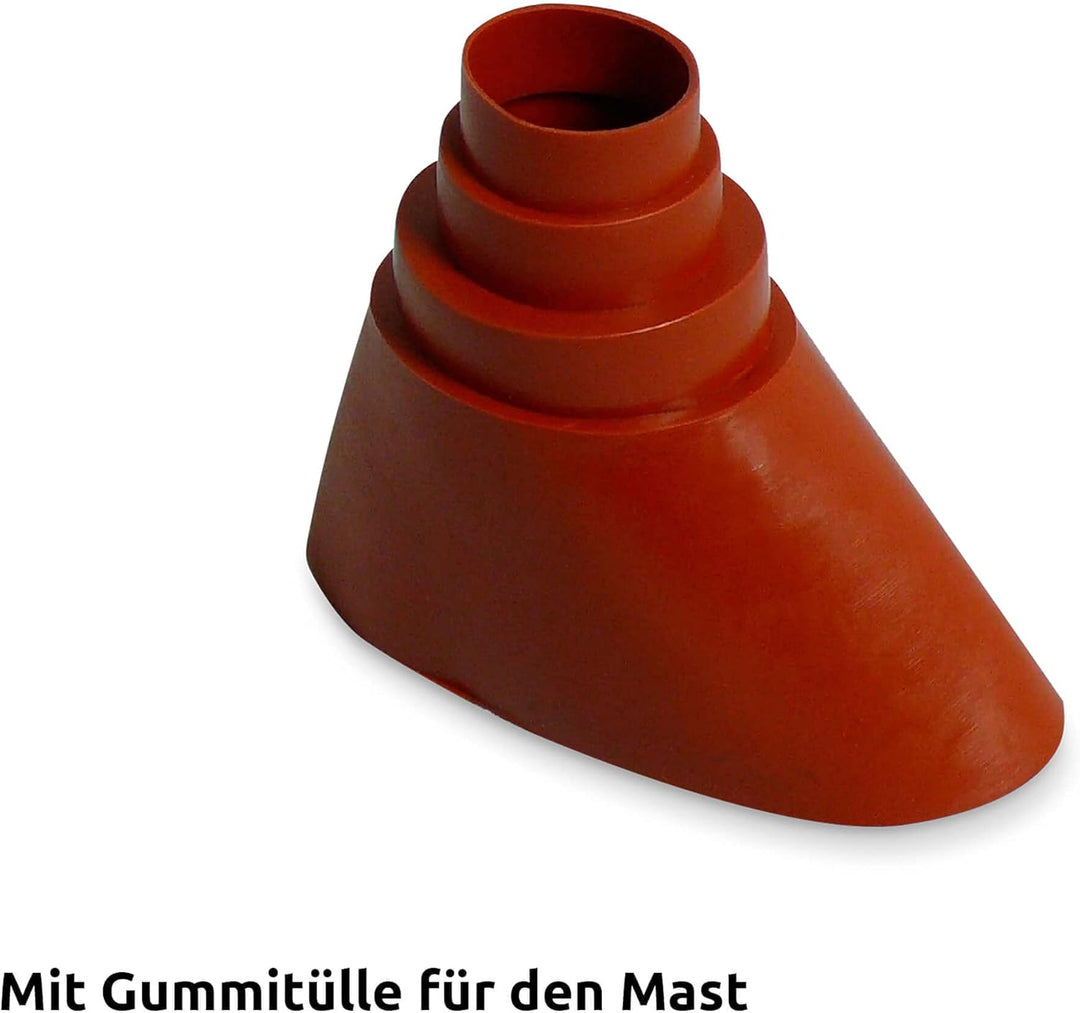 TechniSat Alu Dachziegel Set (mit Gummitülle zur wasserdichten Mast- und Kabeldurchführung 450 x 500