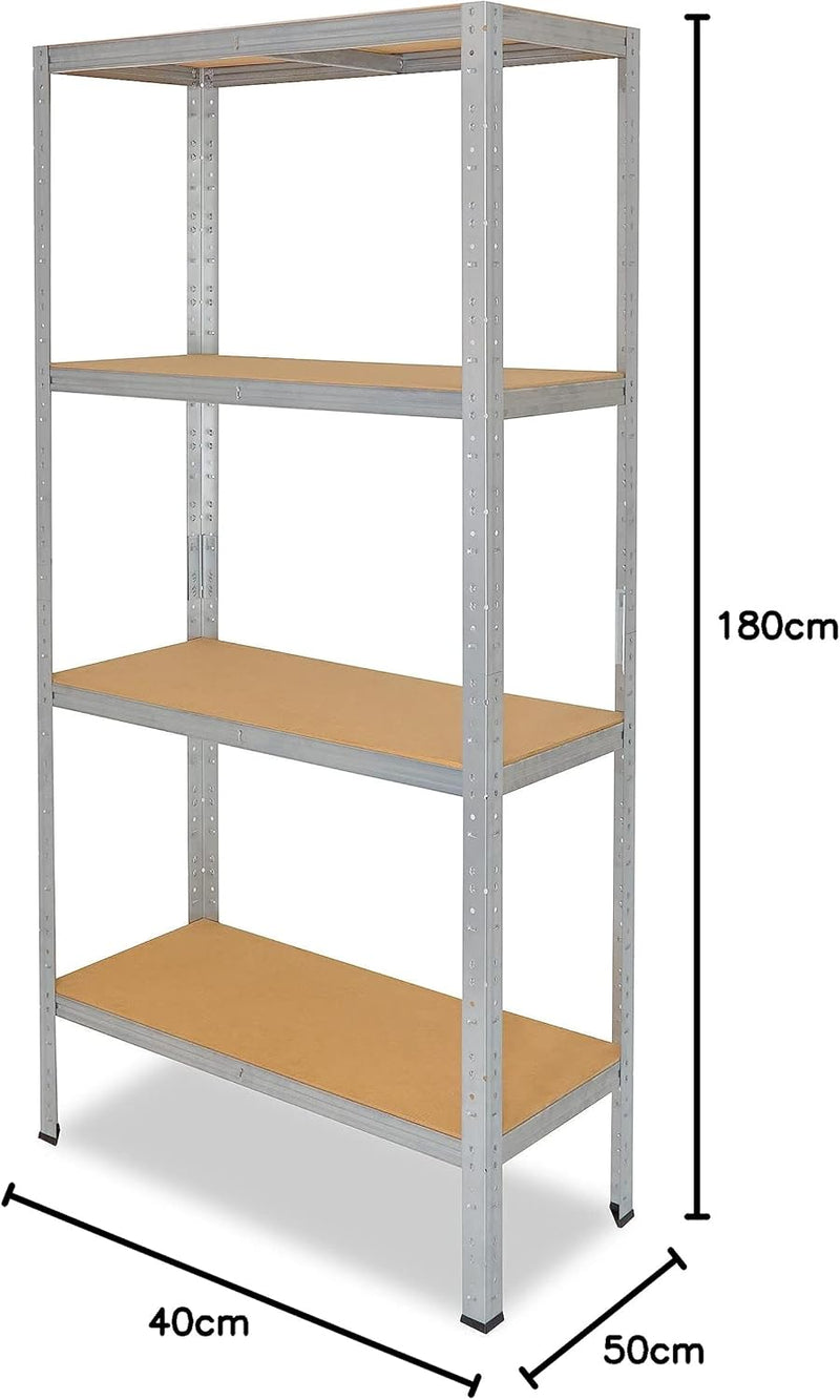 shelfplaza® 180x40x50cm Home Schwerlastregal verzinkt/Metallregal mit 4 Böden/Kellerregal Metall, Ga