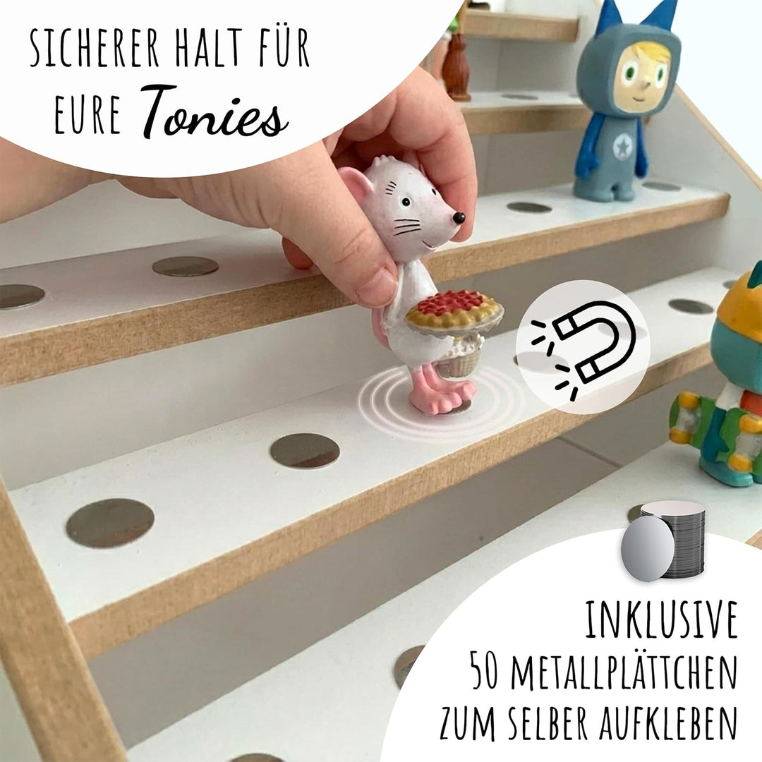Tonie Regal für IKEA KALLAX – magnetisches Tonieregal für ca. 50 Toniefiguren Alpenweiss Nur für Ton