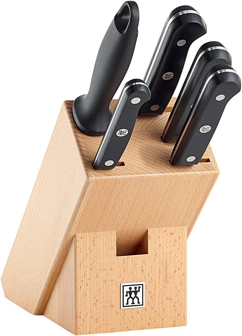 Zwilling Messerblock Gourmet 6 teilig, Edelstahl, Silber/Schwarz, 38 x 28 x 28 cm, 6-Einheiten