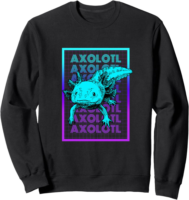 Axolotl Vintage-Retro Axolotl Sweatshirt