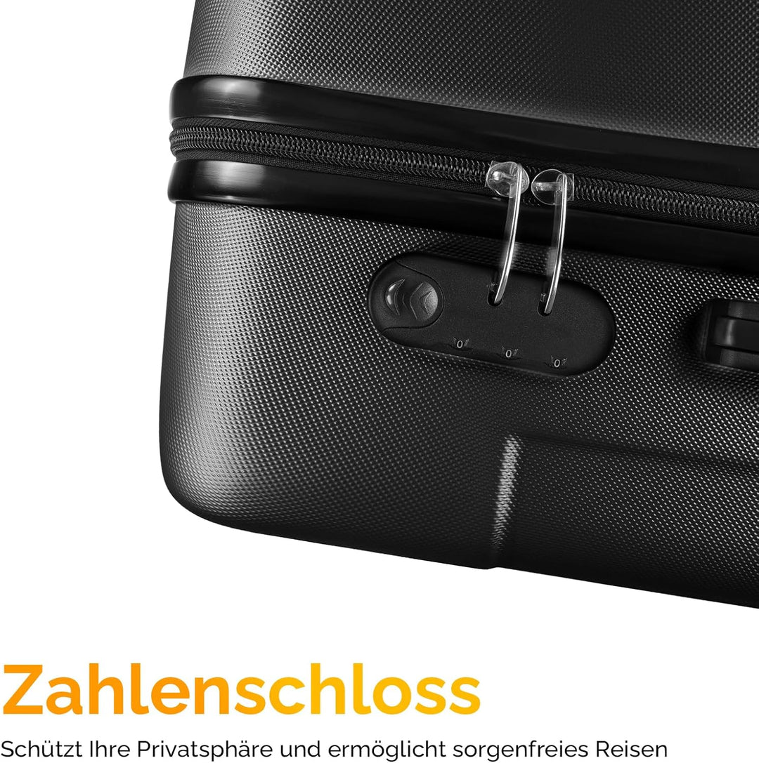 Bonnlo Kofferset 3 Teilig, Hartschale Koffer Set, Reisekoffer mit 4 Rollen, ABS-Trolley M-L-XL, mit