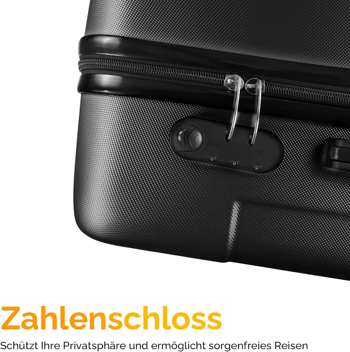 Bonnlo Kofferset 3 Teilig, Hartschale Koffer Set, Reisekoffer mit 4 Rollen, ABS-Trolley M-L-XL, mit