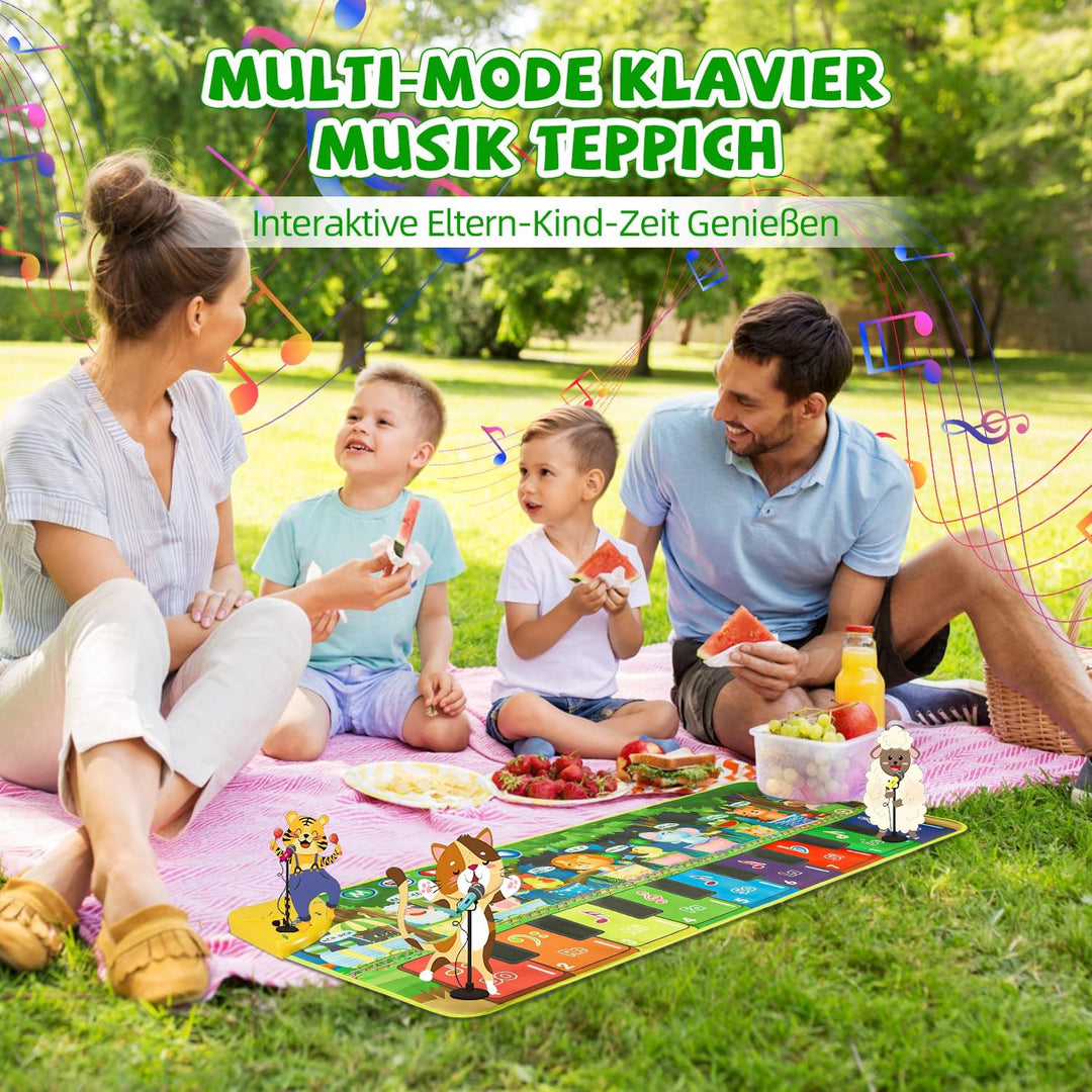 Carehabi Musikmatte Kinder ab 1 Jahr Baby Spielzeug ab 1 Jahr kinderspielzeug Musikinstrumente mit 1