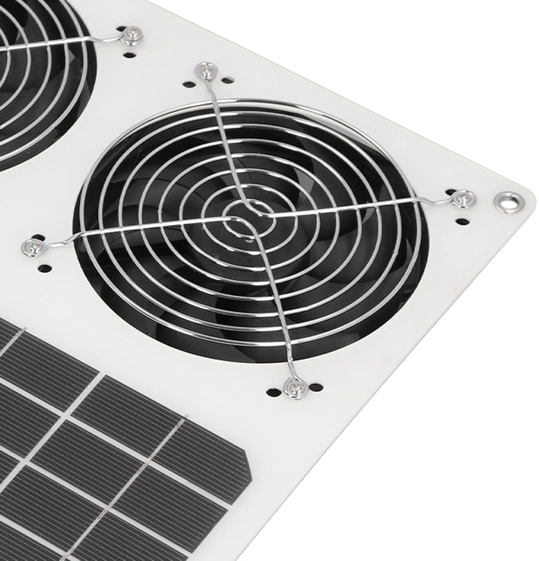 Solar-Doppellüfter-Kit, 100 W Solarbetriebener Ventilator Wasserdicht Solarbetriebener Ventilator So