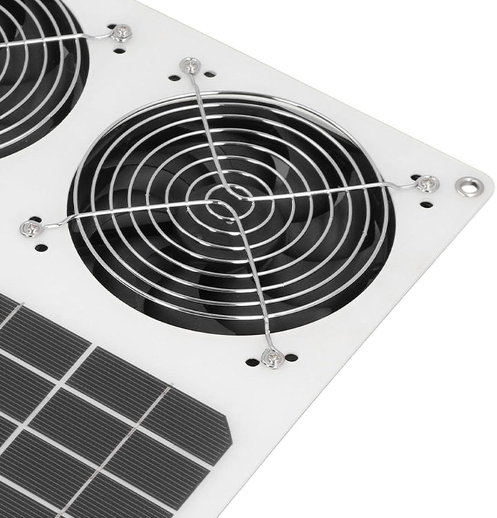 Solar-Doppellüfter-Kit, 100 W Solarbetriebener Ventilator Wasserdicht Solarbetriebener Ventilator So
